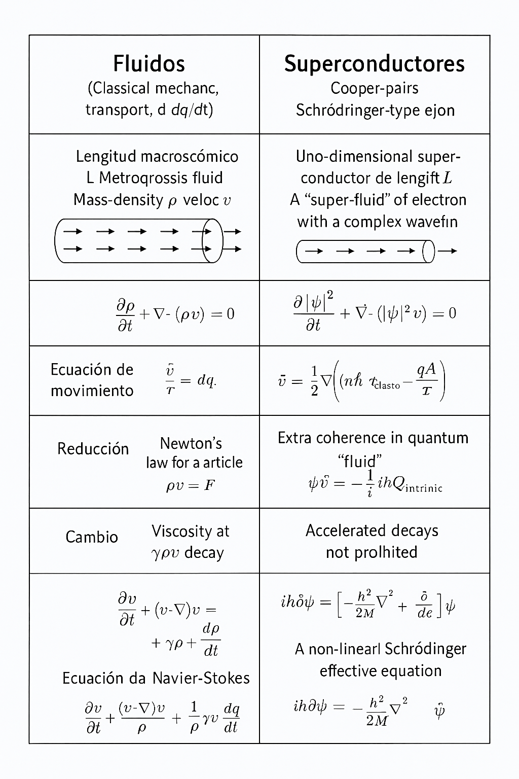 Esquema conceptual de un conductor y un superconductor