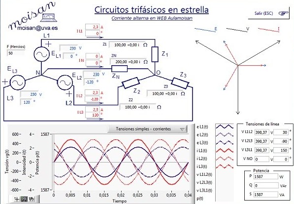 Sistema trifásico en estrella