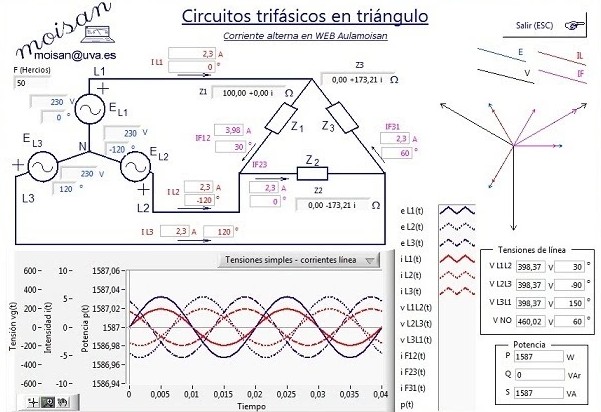 Sistema trifásico en delta